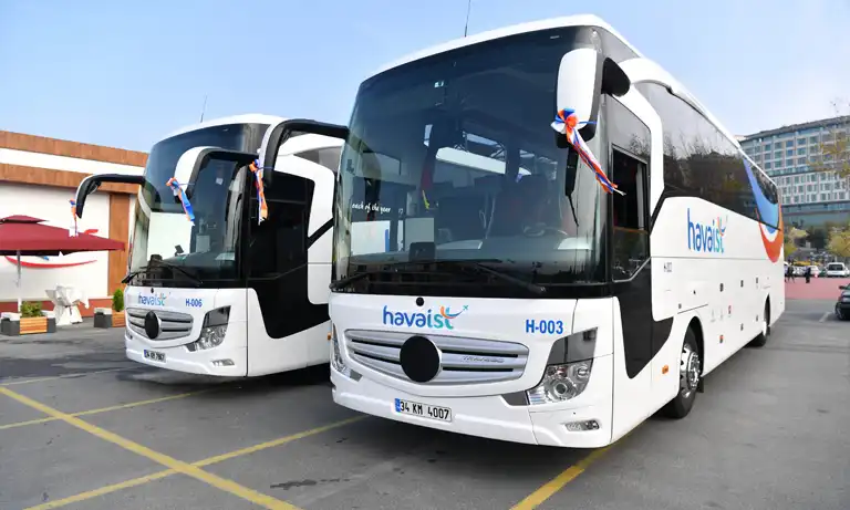 تصویری از ترنسفر فرودگاهی با اتوبوس های Havaist در برنامه سفر ۷ روزه به استانبول