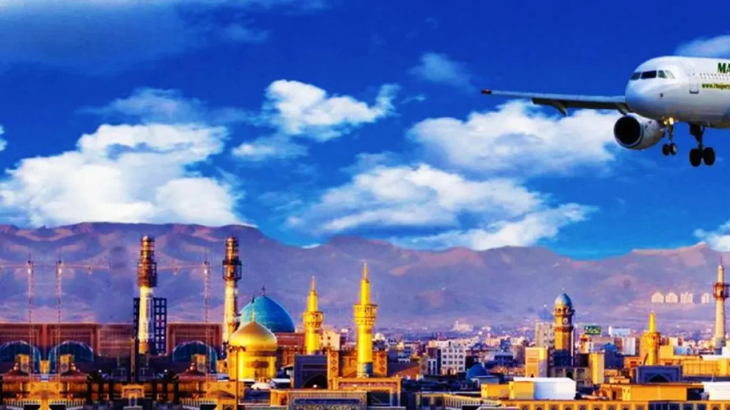 تصویر هواپیما در آسمان نجف