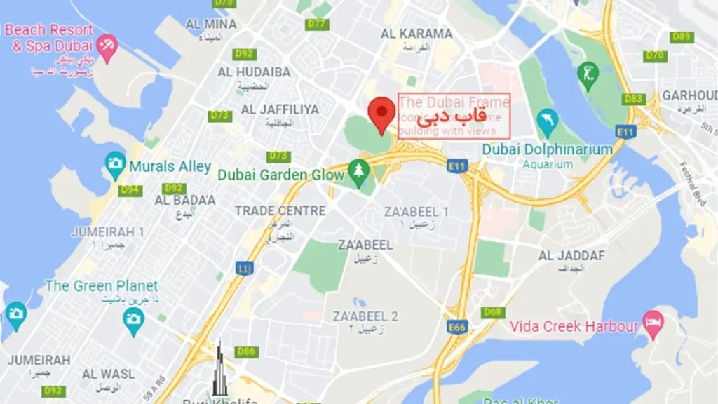 موقعیت مکانی قاب دبی 