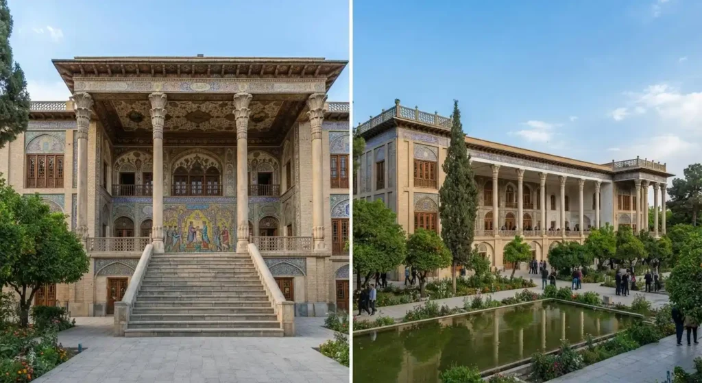 تصویری از کاخ سلطنتی باغ عفیف آباد شیراز