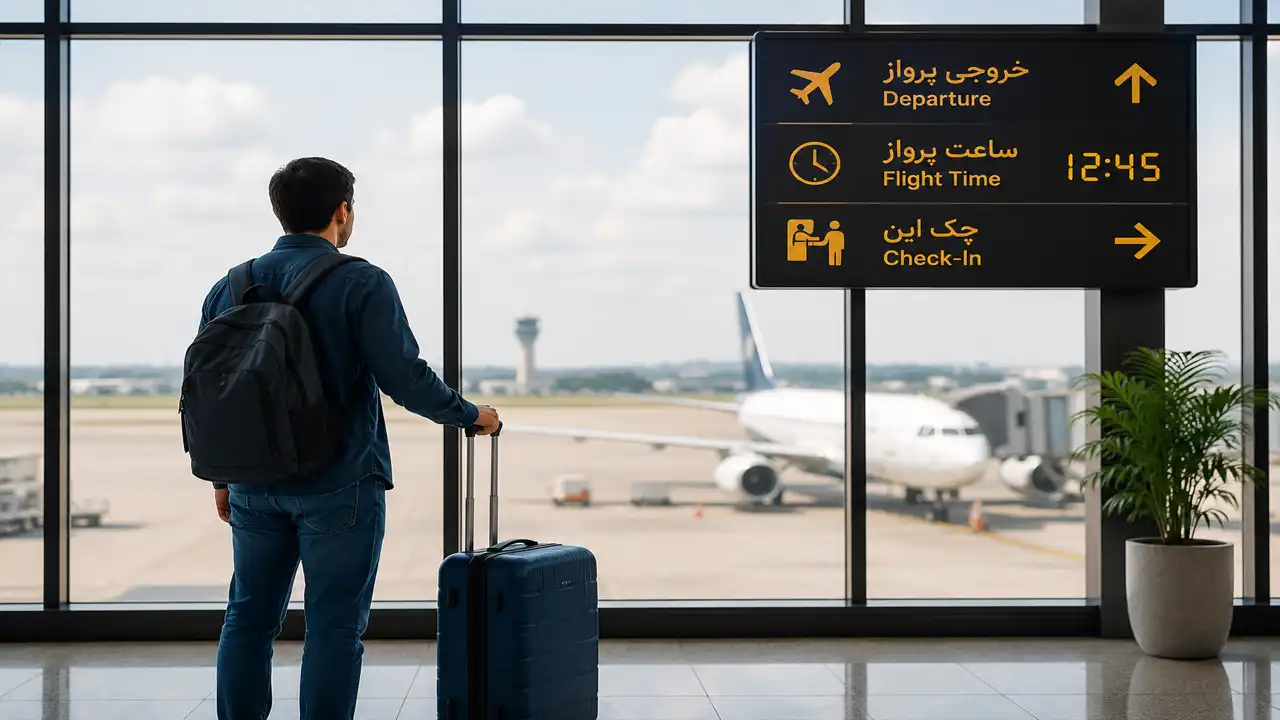 چند ساعت قبل از پرواز در فرودگاه باشیم؟