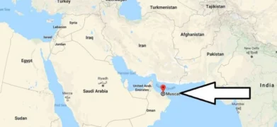 مسقط در نقشه