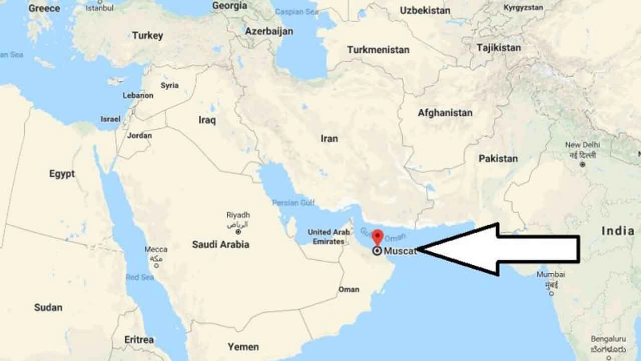 مسقط در نقشه