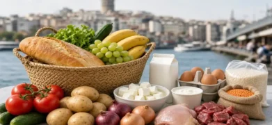 قیمت انواع مواد غذایی در استانبول