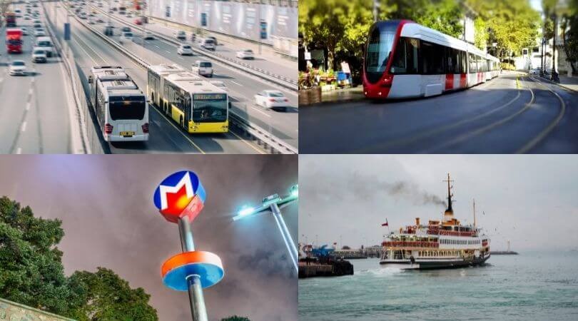 گزینه های حمل و نقل عمومی در استانبول