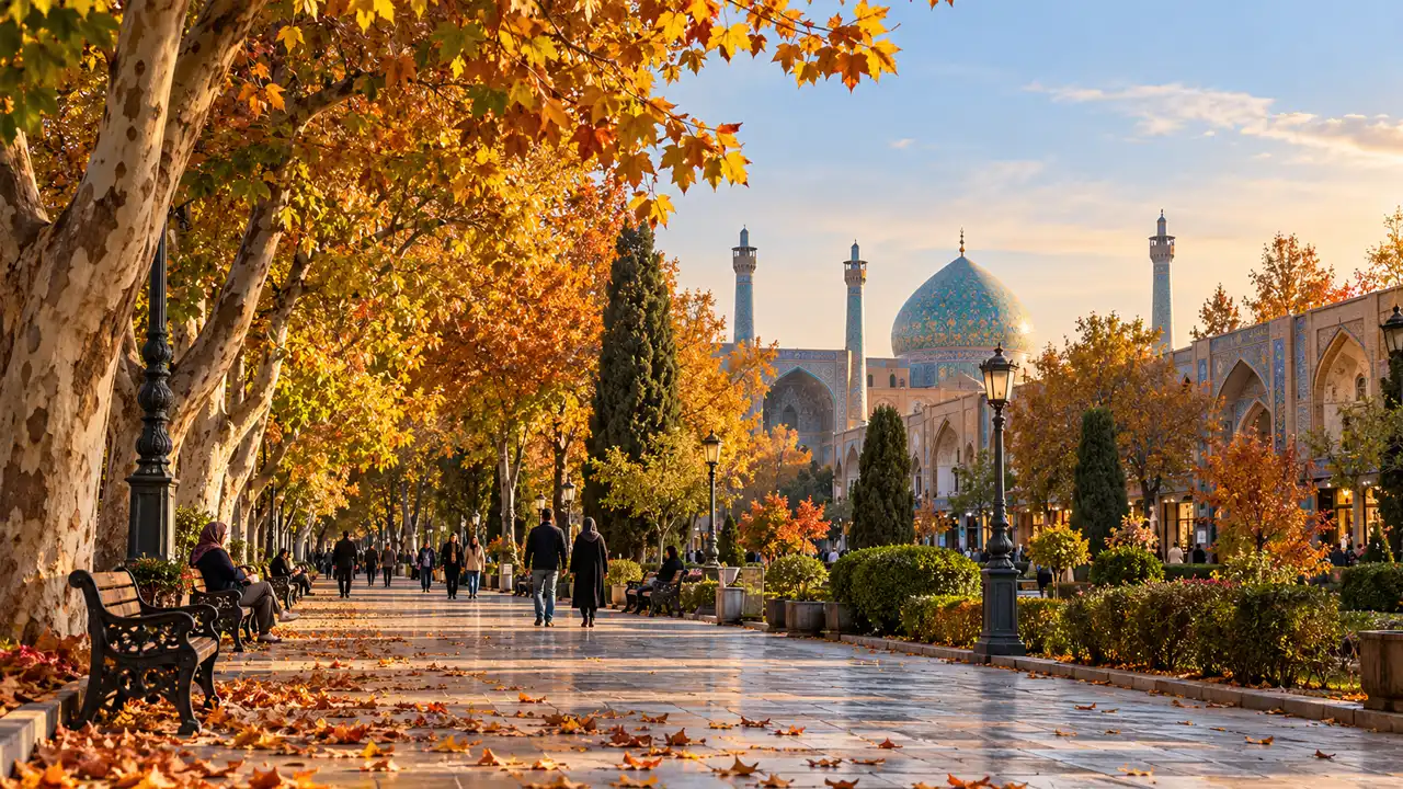 جاهای دیدنی اصفهان در پاییز