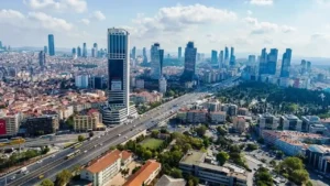 نمای شهری محله شیشلی استانبول