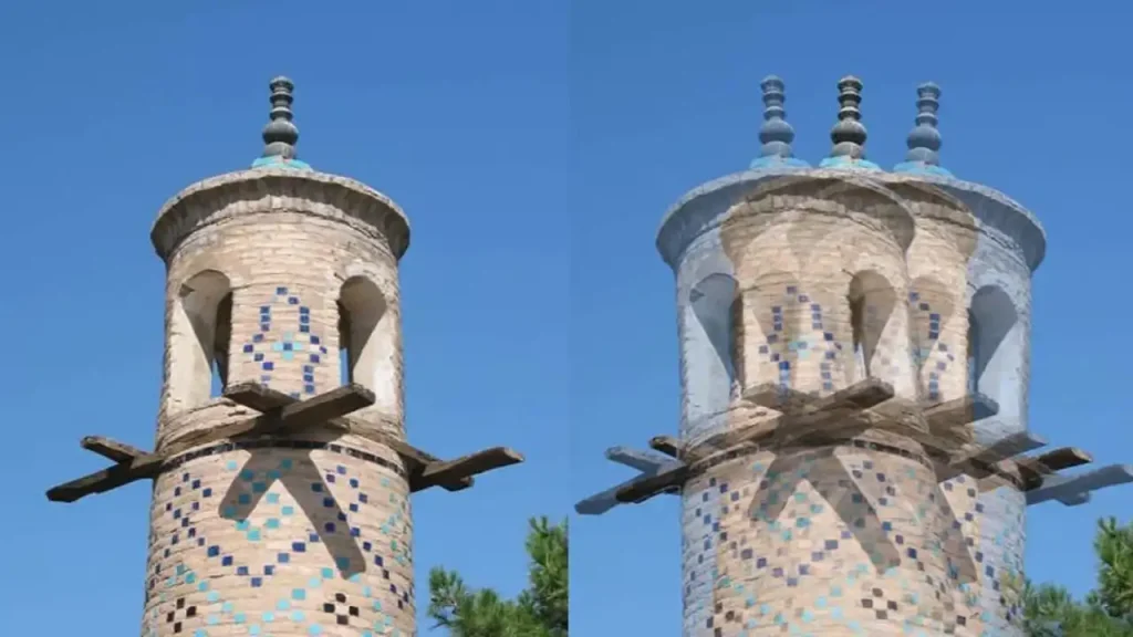 تکان خوردن مناره های منارجنبان اصفهان